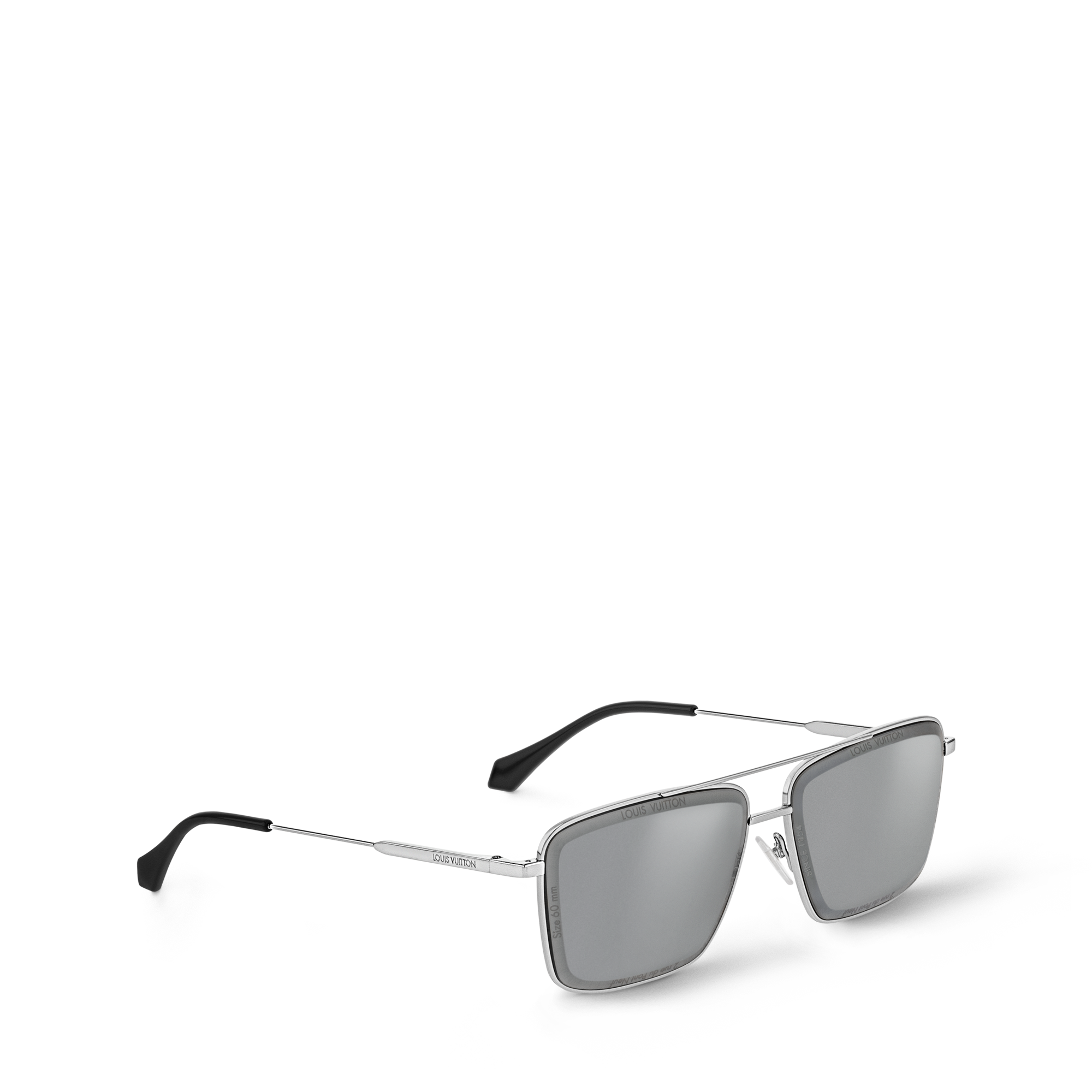 LV Super Vision Metal Square Sunglasses - Luxury S00 Silver